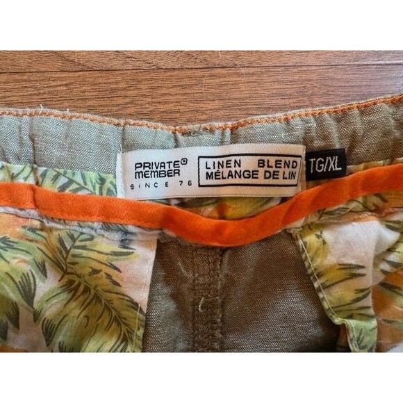 Private Member PM Brand Linen Blend Pants‎ XL Green Drawstring Style 82142 - Picture 4 of 12